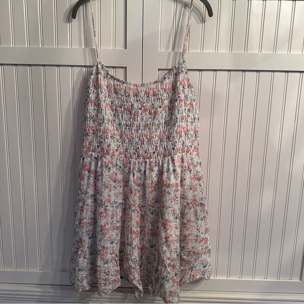 American Eagle Floral Smocked Tiered Mini Dress Small